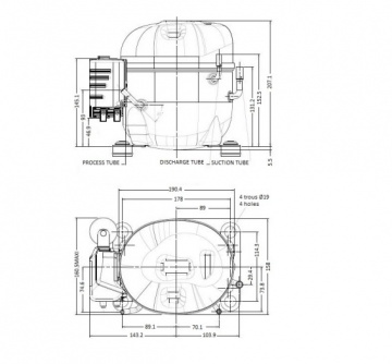 Compresor frigorific Tecumseh AE 4450Y